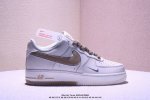 230 公司级Nike Air Force 1 Low ‘07 “Keep Fresh”灰银小勾低帮空军一号休闲板鞋 定制皮料 专属鞋盒 原楦原纸板 纯正空军版