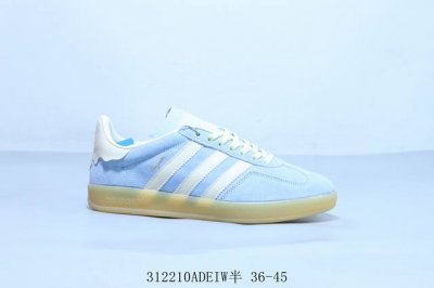 160 阿迪达斯Adidas Originals Gazelle"Esquisite Gucci"德训 羚羊系列低帮复古百搭休闲运动板鞋 浅蓝 货号 Jr802