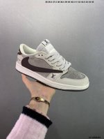 170 公司级Travis Scott X Fragment Design X Air Jordan 1 Low Og Sp Aj1 乔1 低帮文化休闲板鞋 X