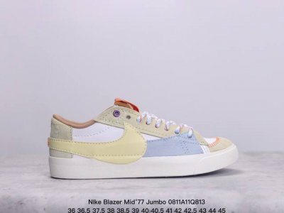 公司级nike Blazer Mid‘77 Jumbo 经典百搭低帮开拓者休闲运动板鞋 真硫化铝楦制作 原厂布料拼接 独家裁片完美鞋型 台湾进口软感荔枝头层皮