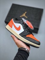 Air Jordan 1 Low Dongdan Aj1 乔1 黑白橙 低帮文化休闲板鞋553558 081市场唯一独家头层皮打造 原鞋原档案开发 原厂皮料 原