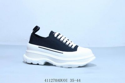 Alexandermcqueen 亚历山大 麦昆Mcq 情侣款运动小白鞋厚底增高闪尾光滑牛皮平底鞋休闲鞋 时尚男女板鞋潮运动鞋 41 Aduoi 35-44