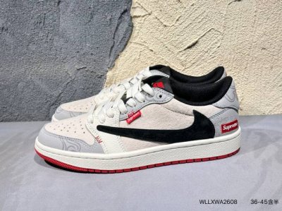 Travis Scott X Fragment Design X Air Jordan Aj1 Low Og Sp 三方联名闪电倒钩 低帮 白蓝黑 Dm7866