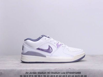 Air Jordan Stadium 9O Stadium Low 低帮 白红 乔丹篮球鞋系列 这款stadium 90由经典鞋型aj5和aj1组合设计成，鞋头