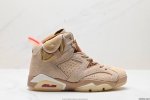 公司级travis Scott X Air Jordan 6 Aj6 Ts联名卡其棕色 多雙原鞋細節开发 皮料发回原厂确认无误后出货 细节目前市面最正确 原厂后