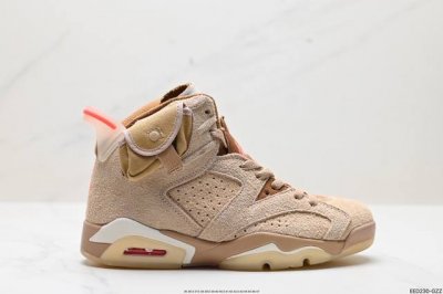 公司级travis Scott X Air Jordan 6 Aj6 Ts联名卡其棕色 多雙原鞋細節开发 皮料发回原厂确认无误后出货 细节目前市面最正确 原厂后