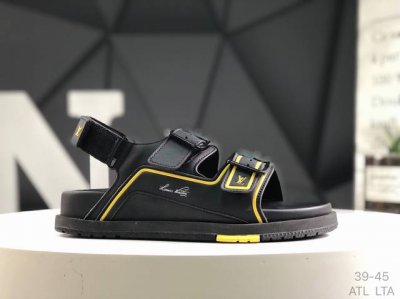 louis Vuitton Lv路易威登2025夏季新款沙滩鞋 凉鞋 系列 鞋面 Lv经典老花面料搭配原版开模五金金属扣件 大底 原版开模大底 鞋码: 39-4