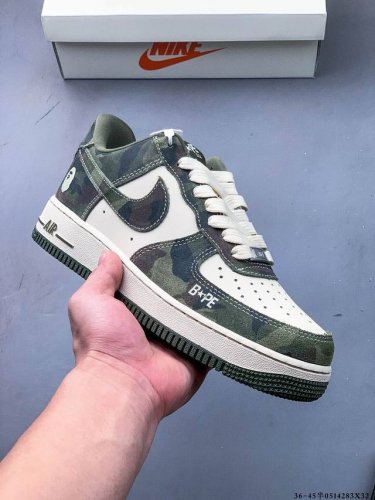 原楦数据纸版 采用硬质优质皮革鞋面材质 内置全掌Air Sole气垫 耐克 Nike Air Force 1 Low 空军一号低帮百搭休闲运动板鞋 051428