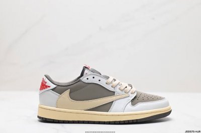 真标nike Aj1倒勾travis Scott X Air Jordan 1 Reverse Mocha Aj1乔1 联名倒钩 低帮文化篮球鞋 完美品质出货