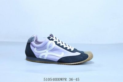 loewe 罗意威 Ballet Runner 小牛皮 圆头系带低帮华夫系列 生活休闲运功跑鞋 510540Ddwpr 36-45