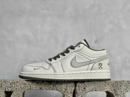 Air Jordan 1 Low Aj1 乔1 Off-White联名-米绿线条 高端定制 低帮复古篮球鞋 Cf3688-021 #定制鞋盒 大厂纯原品质出货 - 点击图像关闭