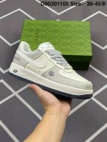 210 【公司级】耐克 Nike Air Force 1 '07 Low 空军一号含气垫 小白鞋 Gucci联名 低帮百搭厚底增高休闲运动板鞋。柔软、弹性十足的