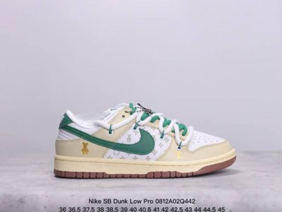 耐克 Nike Sb Dunk Low Pro X Lv 路易威登 联名复古低帮休闲运动滑板板鞋。采用脚感柔软舒适zoomair气垫，有效吸收滑板等极限运动在落