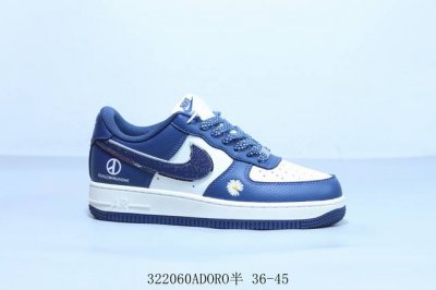 260 耐克 Nike Air Force 1 Af1耐克 低帮 空军一号休闲板鞋 联名 白蓝 货号 Qy6818-620 322060Adoro半 36-45