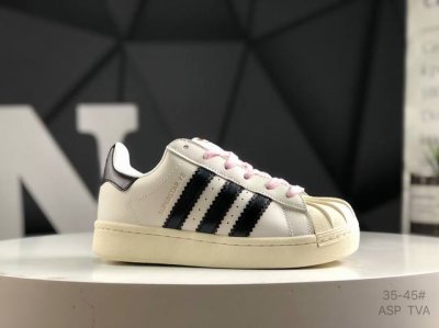 公司级带半码 阿迪达斯 Adidas三叶草 Originals Superstars”White Red Laceless贝壳头弹力带鞋舌经典百搭休闲运动板鞋货