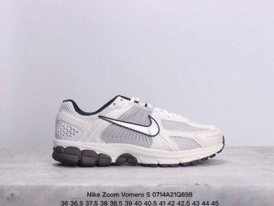 真标耐克nike Zoom Vomero 5 马拉松复古跑五代休闲运动慢跑鞋 采用环保纤维革饰片组合网眼布鞋面材质 升级正确后跟tpu加固 耐弯折热塑框架支撑鞋