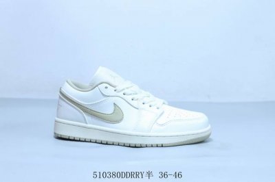 乔丹Air Jordan 1 Low Aj1 乔1低帮复古文化休闲运动篮球鞋 奶白 货号 Dc0774-112 510380Ddrry半 36-46