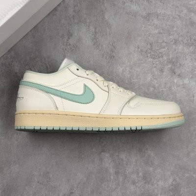 本地 核心私 Air Jordan 1 Low Aj1 乔1 白薄荷绿 低帮文化休闲运动板鞋 市场唯一独家头层皮打造 原鞋原档案开发 原厂皮料 原档冲孔鞋头 正