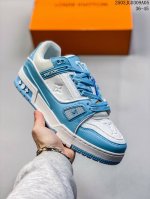 160 真标全新Lv路易威登Louis Vuitton Trainer Sneaker Low休闲运动文化百搭板鞋 尺码:36-45 尺码：见图 编码：03Jg