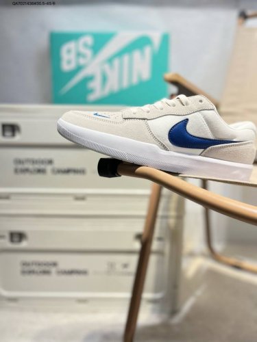 耐克Nike Sb Force 58 运动滑板鞋。这是一款将前沿创新带入街头的单品，它具有硫化杯底，具有出色的耐用性和灵活性。使用柔软皮革和帆布拼接，在饰面上放