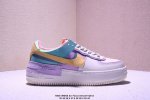 真标耐克Nike Wmns Air Force 1 Shadow全新少女系解构主义设计 马卡龙空军一号轻量增高低帮百搭板鞋 为经典设计注入玩味元素 分层结构、加