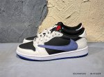 Travis Scott X Fragment Design X Air Jordan Aj1 Low Og Sp 三方联名闪电倒钩2.0低帮 白蓝黑 Dm78