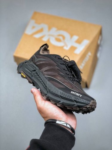 Satisfy X Hoka One One Mafate Speed 4 联名版越野跑鞋 黑色尺码：36 36.5 37 38 38.5 39 40 40.5