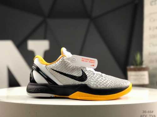 180 Mf Nk Zoom Kobe 6 Protro 科比六代 黑白天使Gigi Cw2190-100主攻中端市场 全套原纸板楦头开发 确保原汁原味 完美呈