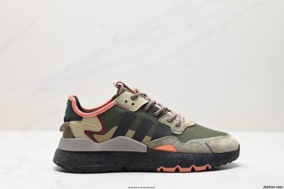 公司级阿迪达斯三叶草 Nite Jogger M 经典运动跑鞋 夜行者 复古跑鞋原厂材料 原厂大底 私家独模 网布搭配麂皮拼接打造鞋面 极具复古风格鞋头及鞋跟点