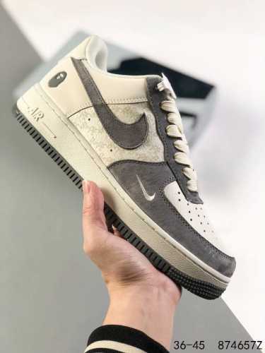 公司级真标带半码！ 耐克nike Air Force 1 Low 空军一号 猿人头联名款 低帮百搭休闲运动板鞋 柔软、弹性十足的缓震性能和出色的中底设计，横跨复