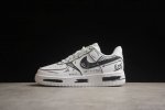 340 Nk Air Force 1'07 Low 二次元黑白手绘 函数公式 空军一号定制低帮休闲板鞋 Ct7724-111 原楦头原纸板 打造纯正空军版型#专