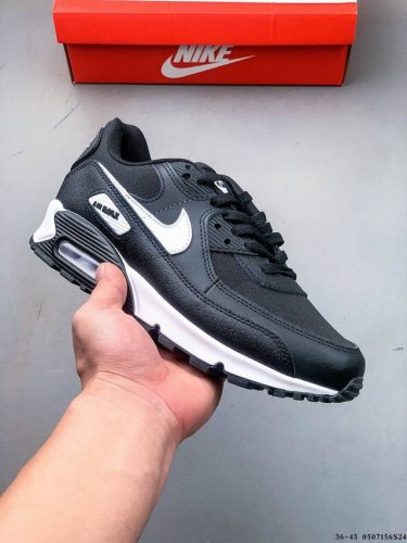 集图 公司级！耐克 Wmns Nike Air Max 90 Oreo 半掌气垫全皮复古运动休闲慢跑鞋 0507156S24
