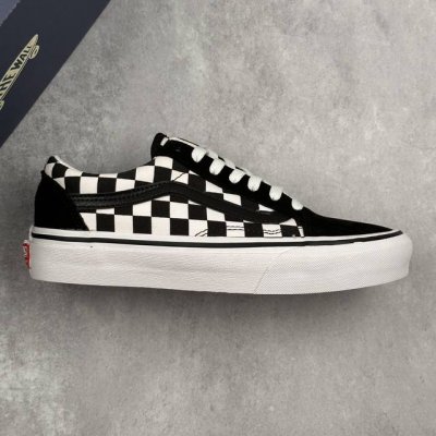 本地 核心私 万斯 Vans Old Skool 范斯官方 黑白棋盘格 低帮休闲板鞋 货号：Vn0A0009Qcpa2 T1S2 码数：35 36 36.5 3