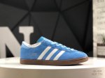 阿迪达斯 Adidas Stadt经典麂皮薄底运动板鞋 T头鞋 皮革和绒面革经典运动鞋以典藏足球鞋为灵感这款Stadt经典运动鞋植根足球传统，以别致皮革鞋面和绒