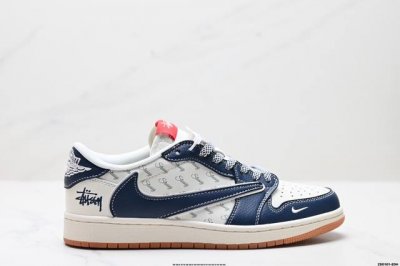 340 公司级Aj1倒勾Travis Scott X Air Jordan 1 ” Reverse Mocha “ Aj1乔1 Ts 闪电 联名倒钩 低帮文化篮