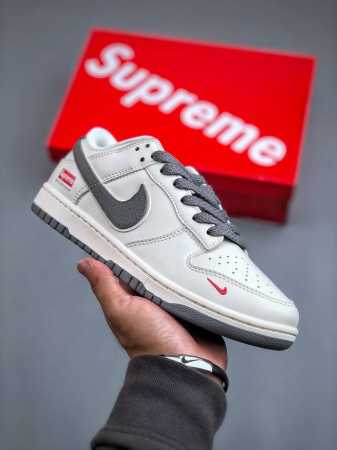 Nike Sb Dunk Low Supreme联名-米灰帆布勾 周年高端定制 低帮休闲板鞋 Xx2025-108 #定制鞋盒 大厂纯原品质出货 超高清洁度 皮 - 点击图像关闭