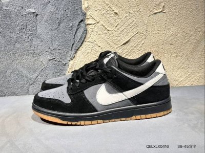 170 #新品上市实拍 Nike Sb Dunk Low 黑灰拼接 独家版型蒸餾加工帶來的是更好的视觉和脚感体验 清洁度 电绣工艺 皮料切割干净无任何毛边 细节