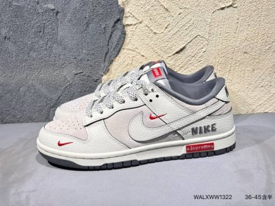 耐克 联名 Nike Dunk Low Lthr Ow 解构绑带滑板鞋 Sb系列经典复古运动鞋。双鞋带系统延续了今年的代表性风格，搭配亮色鞋带，保持了 Dunk