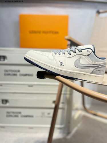 公司级头层皮Lv X 乔丹Air Jordan 1 Low Aj1低帮系列篮球鞋 官方同步配色 原装级产物 #拒绝公底 立体鞋型 细节完美 高清洁度Xs6086