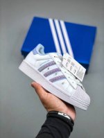 配件丢失-10 Adidas Originals Superstar Mint Green 经典贝壳头系列低帮百搭休闲运动板鞋 皮革浅蓝色绑绳 Jr1332 尺