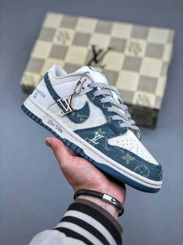 200 Nike Sb Dunk Low X Louis Vuitton 白蓝满天星性价比天花板 极力推荐原装头层材料 独家版型蒸餾加工帶來的是更好的视觉和脚感