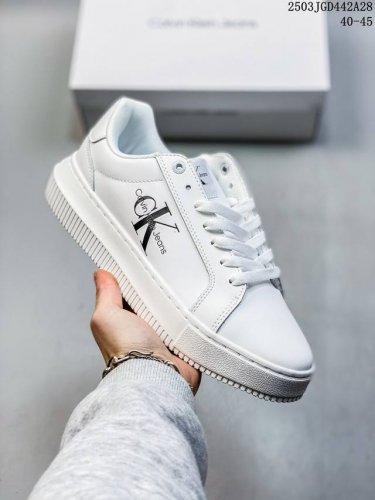 160 calvin Klein Ck时尚小白鞋运动鞋舒适轻便休闲鞋 尺码：见图 编码：03Jgd442A28