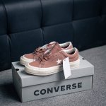 210 核心私 Converse One Star Pro粉色牛皮革低帮帆布鞋 男女鞋真标硫化工艺#双层围条夹布防开胶工艺#内嵌Eva缓震鞋底装置焕新经典 匡威