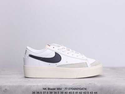 真标nk Blazer Mid＇77 经典百搭低帮开拓者休闲运动板鞋 真硫化铝楦制作 原厂布料拼接 独家裁片完美鞋型 台湾进口软感荔枝头层皮 原盒真标 正确环保
