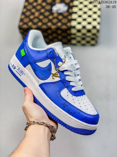 耐克nike Air Force 1 Low 路易威登lv 联名空军一号低帮百搭休闲运动板鞋。柔软、弹性十足的缓震性能和出色的中底设计，横跨复古与现代的外型结合