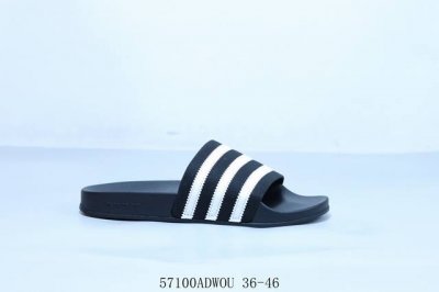 阿迪达斯三叶草男鞋女鞋夏天拖鞋一字拖沙滩鞋凉拖鞋 57100Adwou 36-46