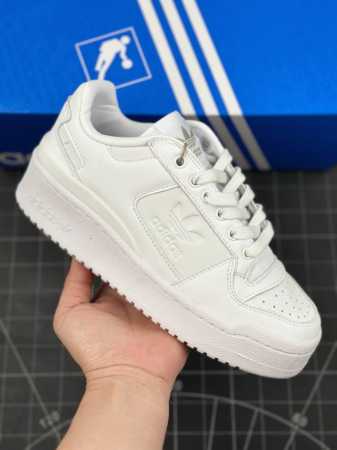 核心私 阿迪达斯 三叶草adidas Originals Forum Bold Low Cl 罗马厚底版系列低帮复古系带百搭休闲厚底板鞋“皮革全白” #男女鞋真 - 点击图像关闭