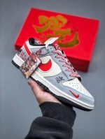 480支持放店 Nike Sb Dunk Low 哪吒系列 灰白红勾 周年高端定制 低帮休闲板鞋 Lw1818-113 #定制鞋盒 大厂纯原品质出货 超高清洁度