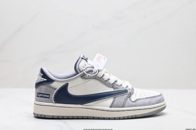 公司级aj1倒勾travis Scott X Air Jordan 1 ” Reverse Mocha “ Aj1乔1 Ts 闪电 联名倒钩 低帮文化篮球鞋 完