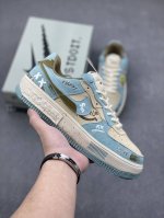 独家实拍“ Enjoy Life”Nk Air Force 1 Fontanka“苦中作乐” 空军一号定制低帮秋冬板鞋 货号：Cw6688-508 人生如逆旅，